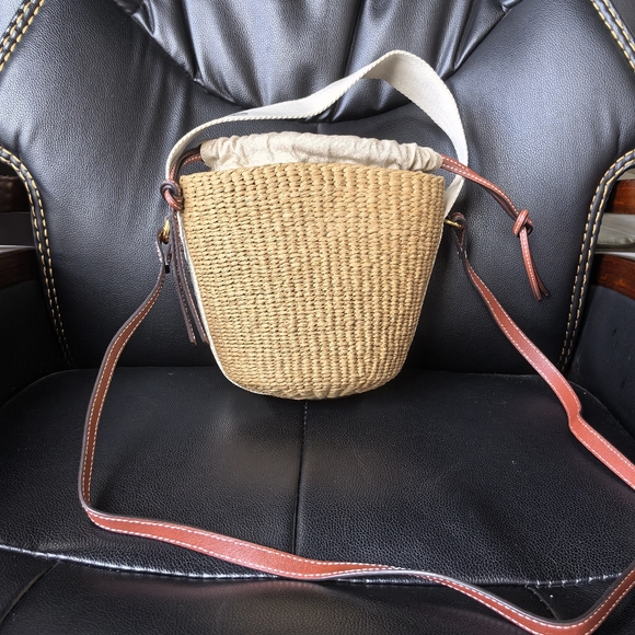 SMALL WOODY TOTE BAG IN NATURAL FIBERS - Picture 6 of 11